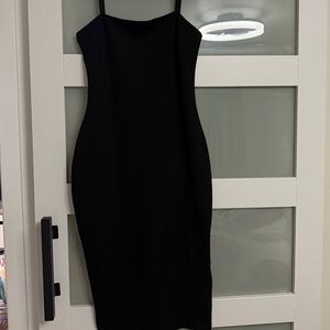 Lulu's Classic Black Strapless Dress